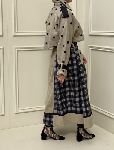 the dotted trench coat